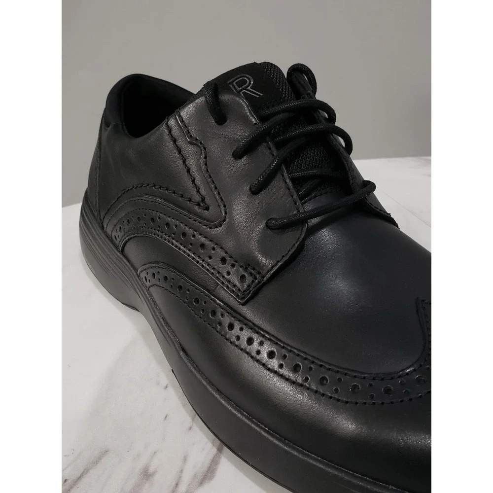 NEW NO BOX -‎ Rockport Men's Noah Black Leather Wingtip Oxfords CJ3197 SIZE 11